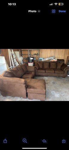 Brown faux suede - faux,